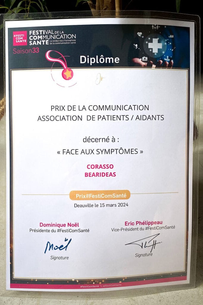 festival de la communication sante diplome prix or face aux symptomes