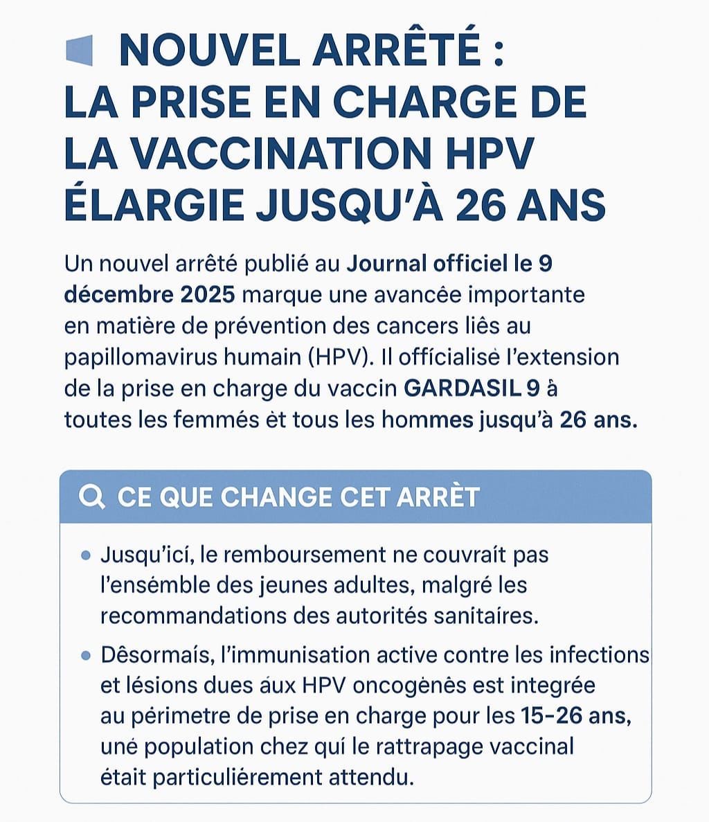 nouvel arrete vaccination hpv